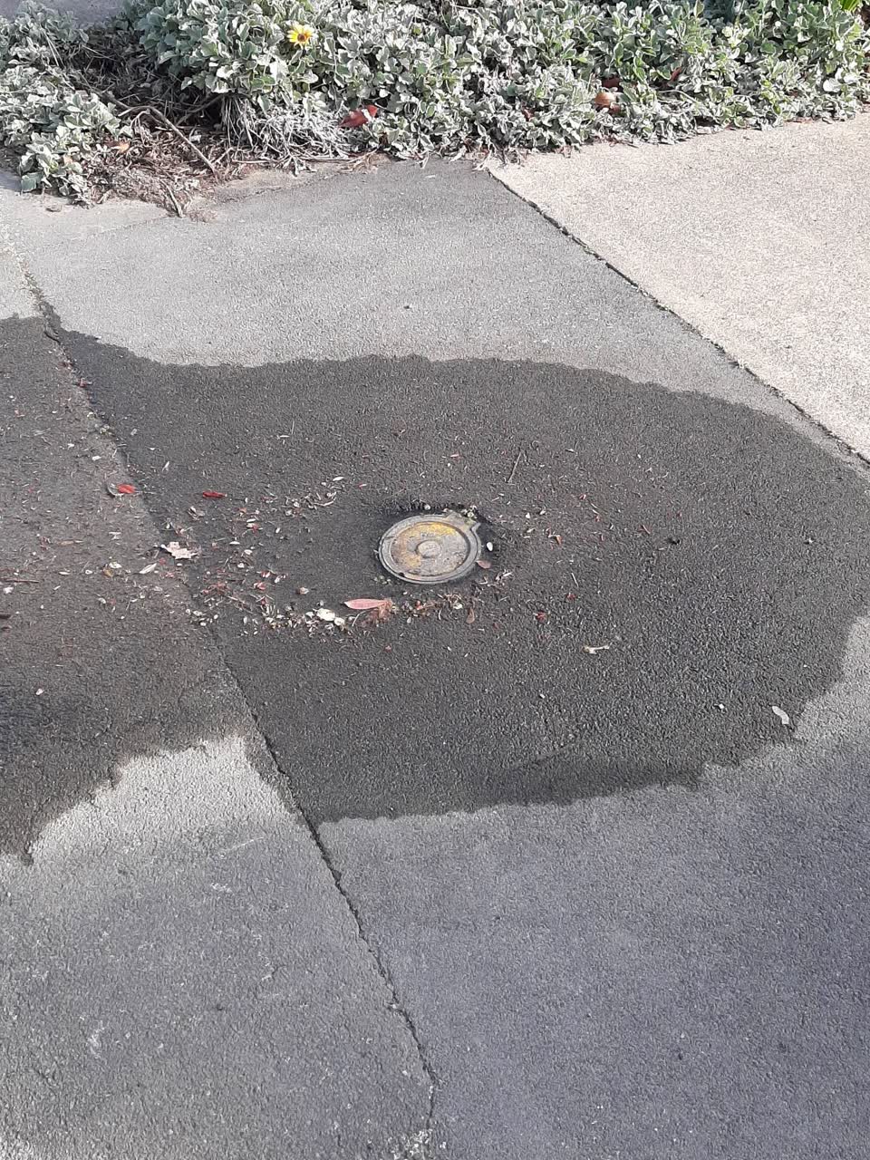 The photograph attached to this water leak report