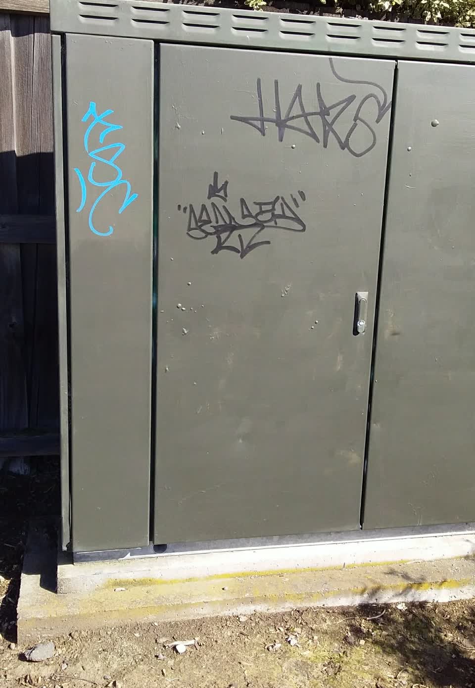 The photograph attached to this graffiti report