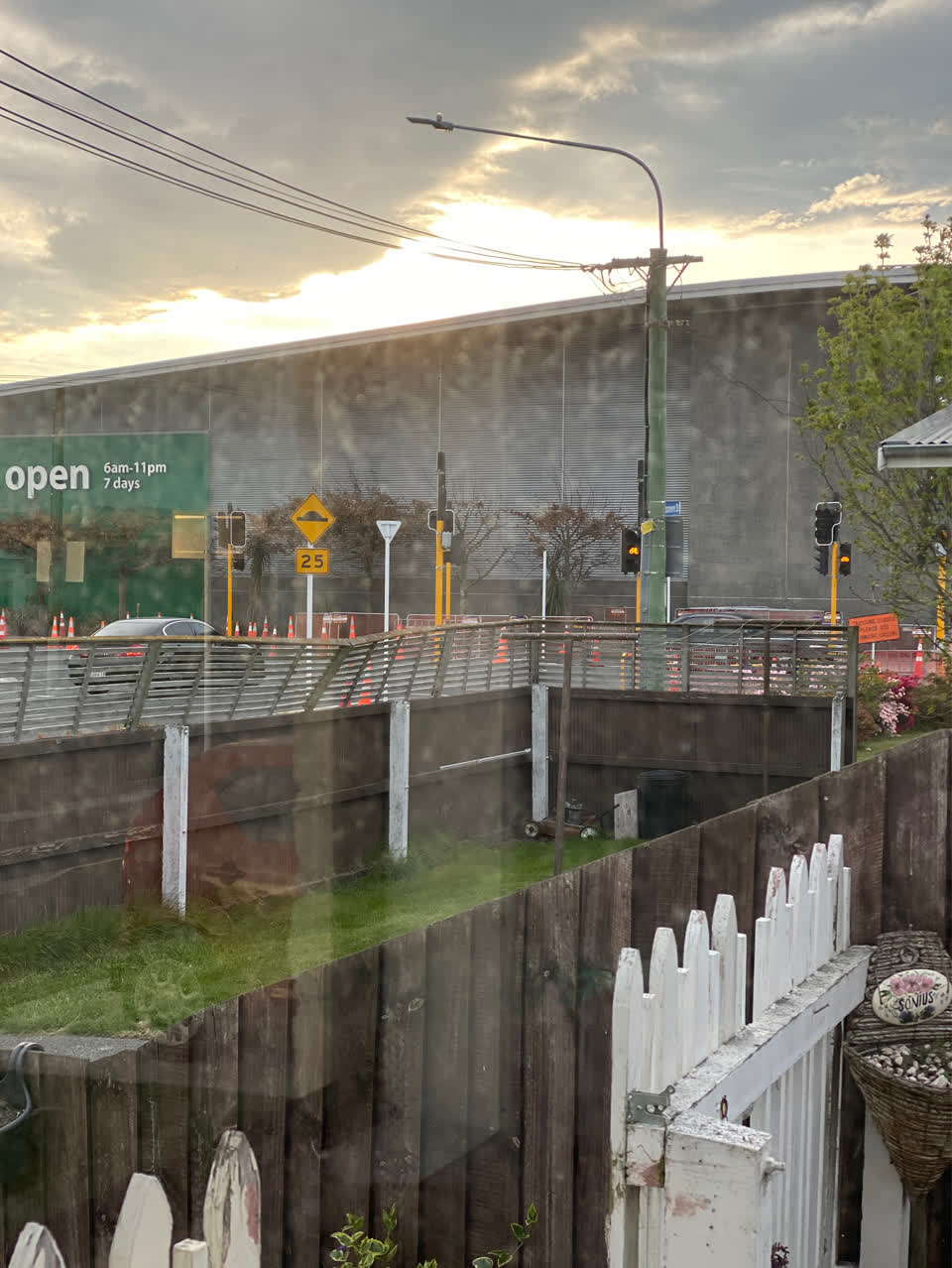 The photograph attached to this poles and signage - general report