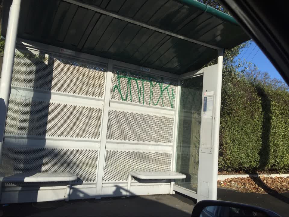 The photograph attached to this graffiti report
