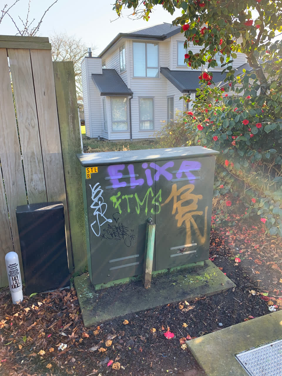 The photograph attached to this graffiti report