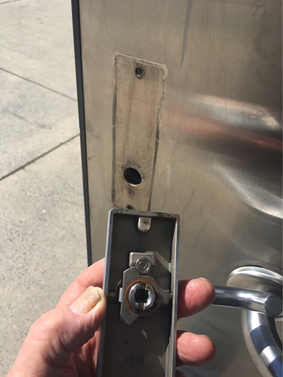 The photograph attached to this public toilet report