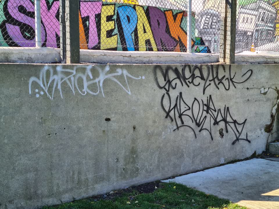 The photograph attached to this graffiti report