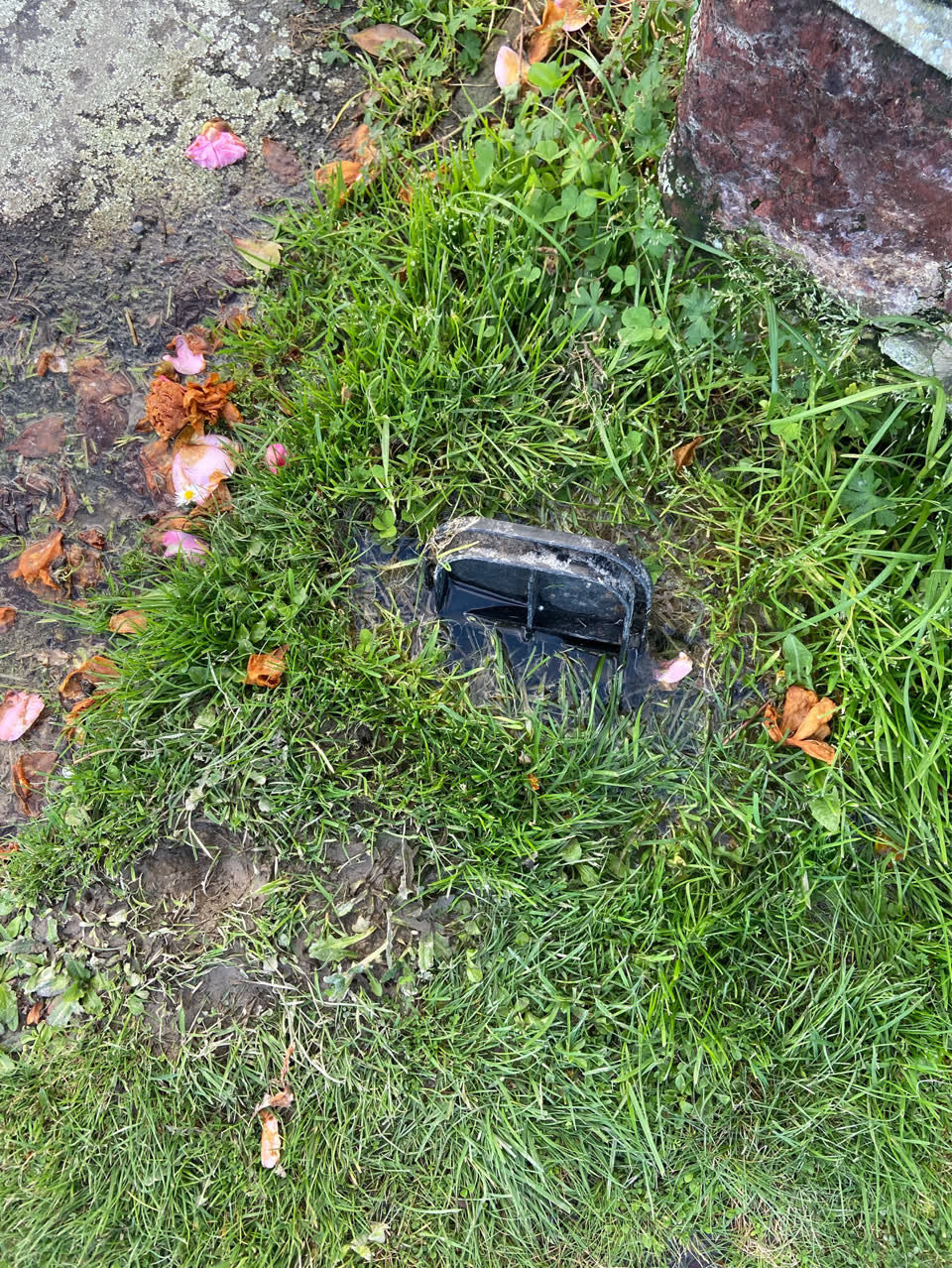 The photograph attached to this water leak report
