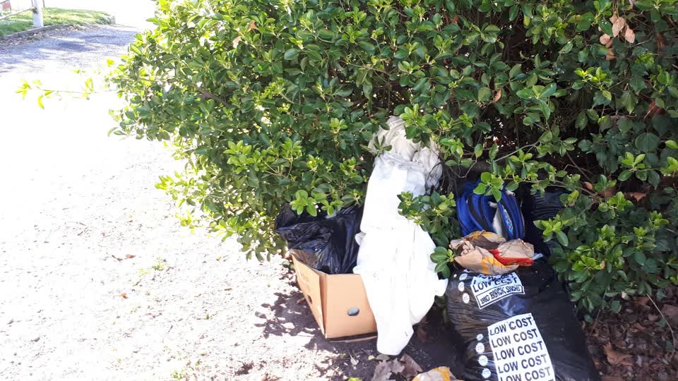 The photograph attached to this dumped rubbish report