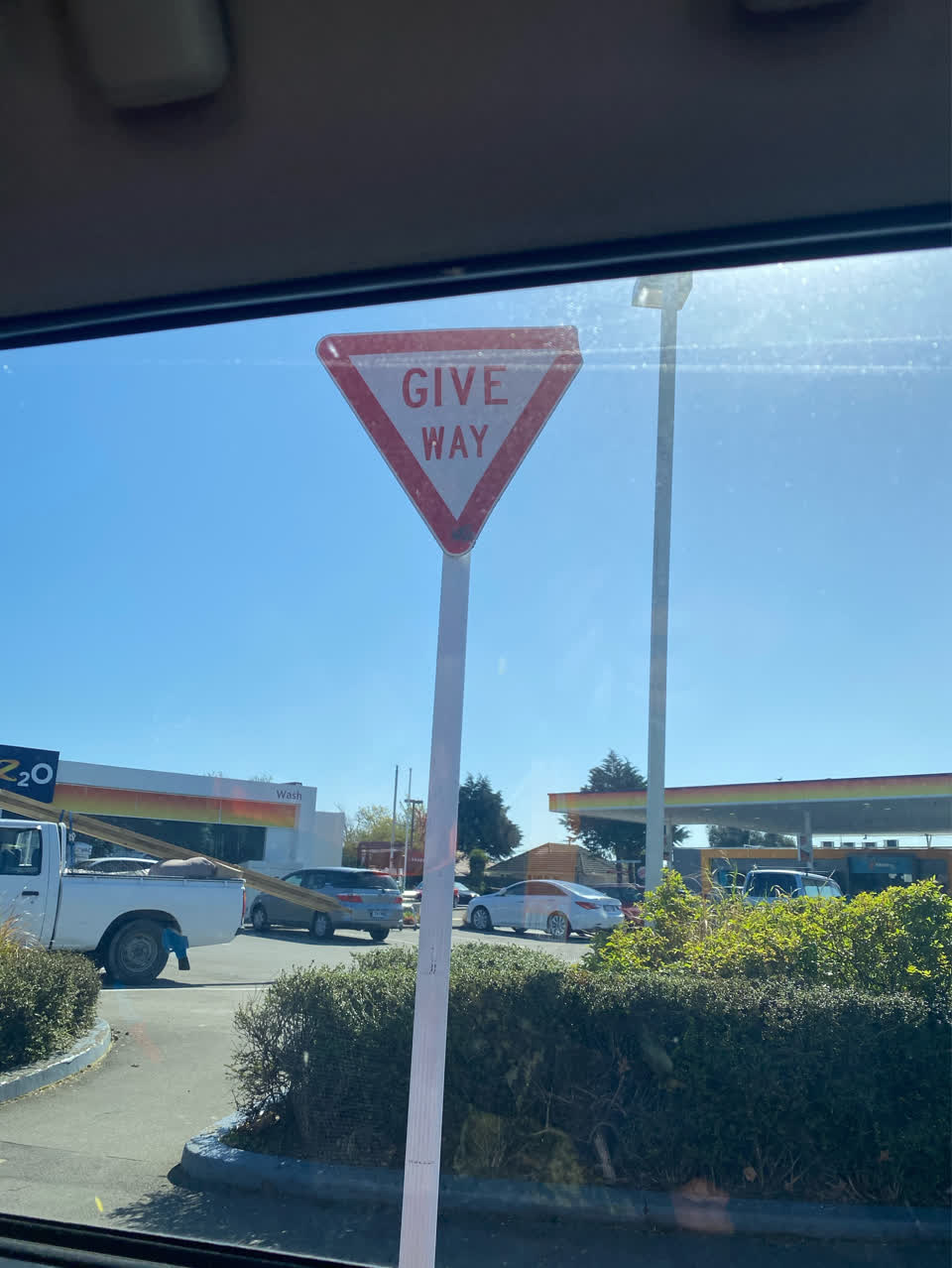 The photograph attached to this poles and signage - general report
