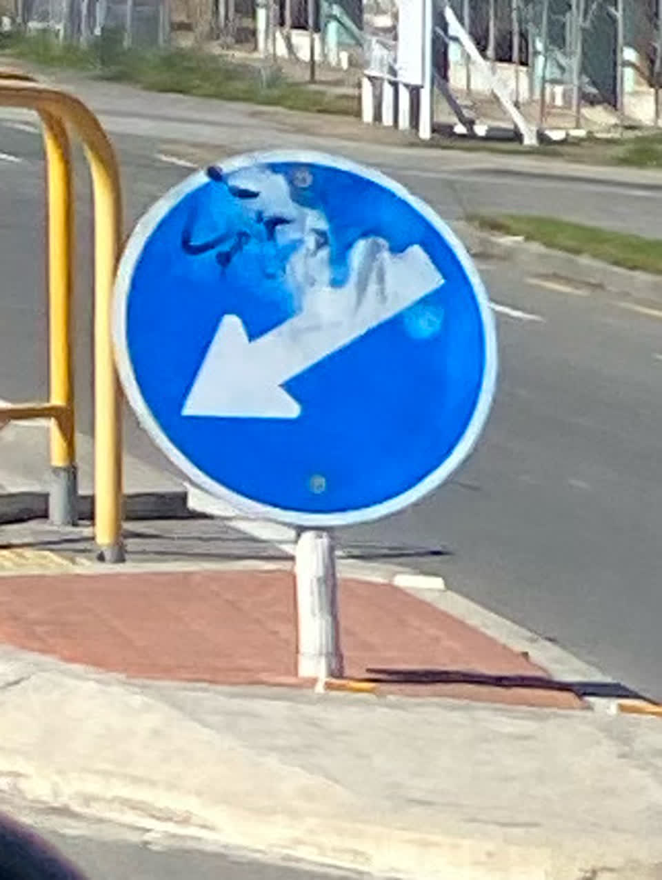 The photograph attached to this graffiti - signage report