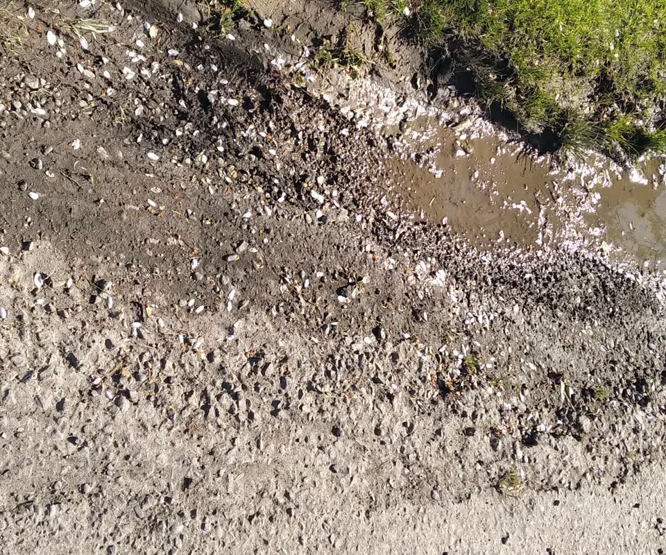 The photograph attached to this damaged road report