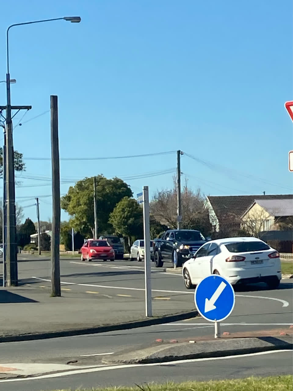 The photograph attached to this road signage report