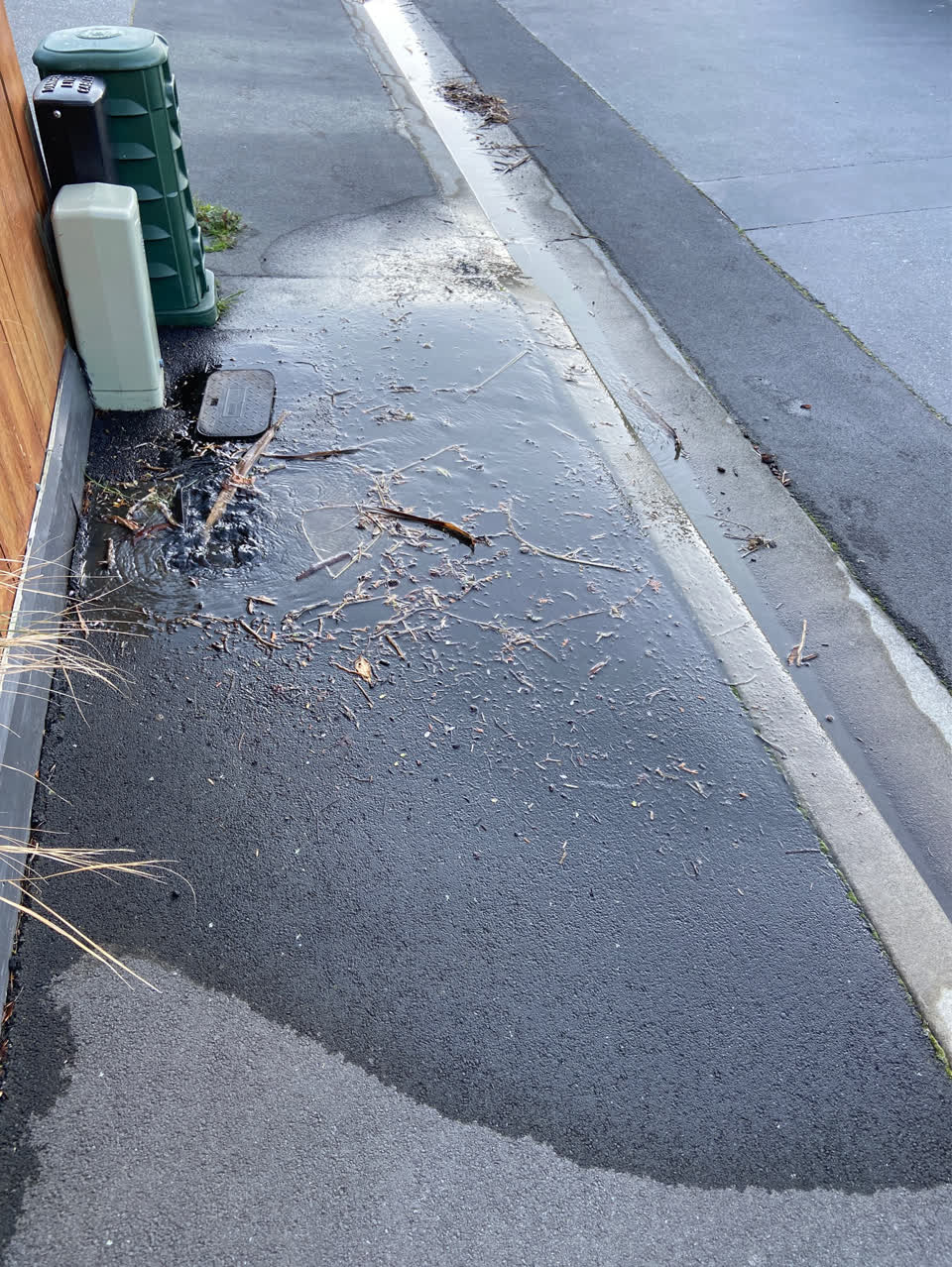 The photograph attached to this water leak report