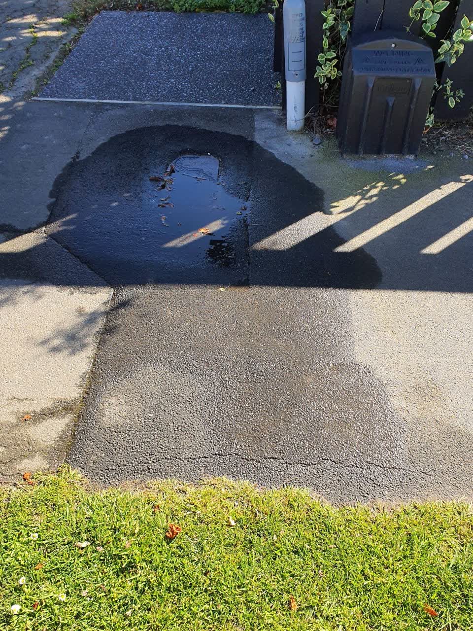 The photograph attached to this water leak report