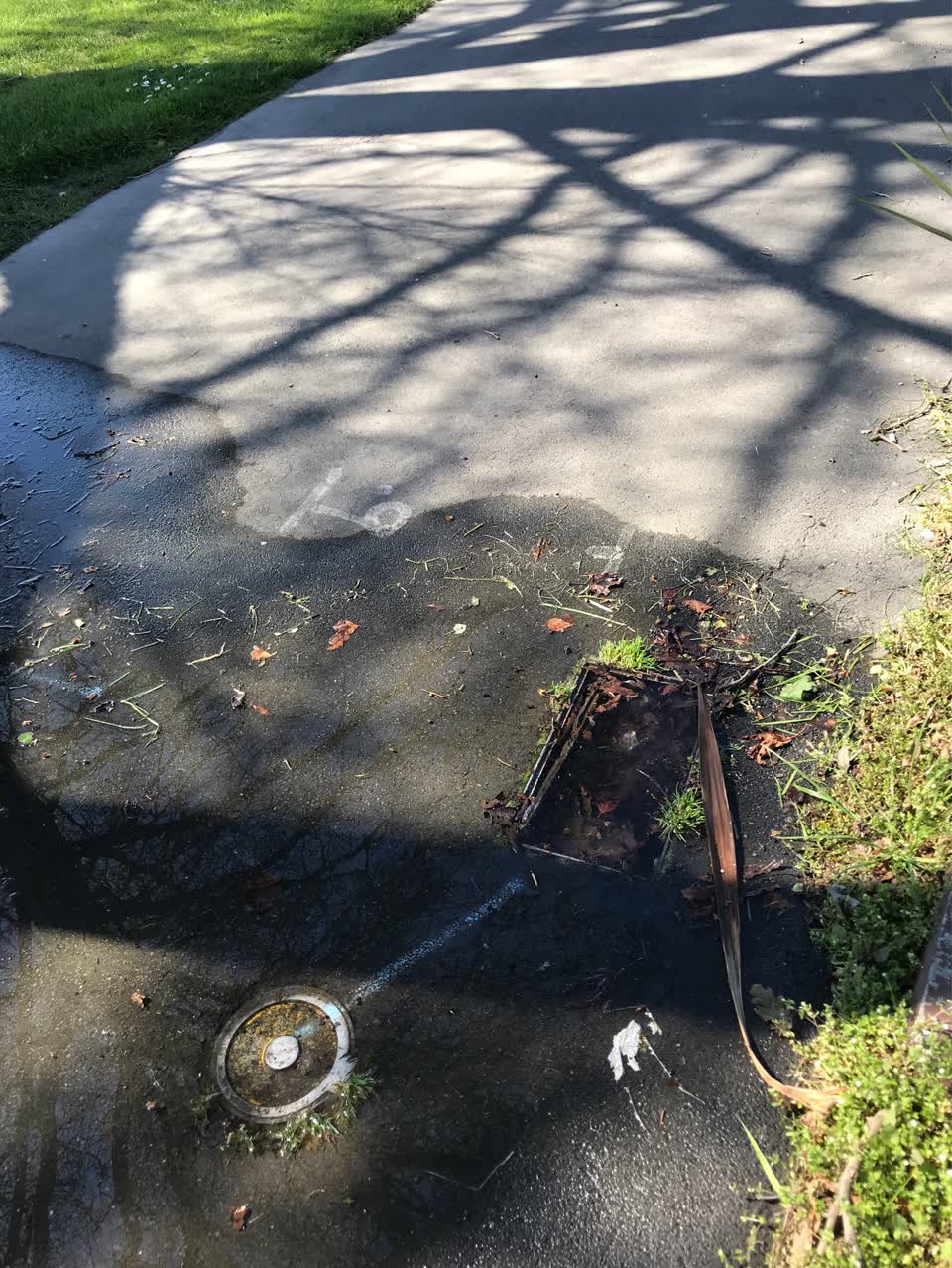 The photograph attached to this water leak report