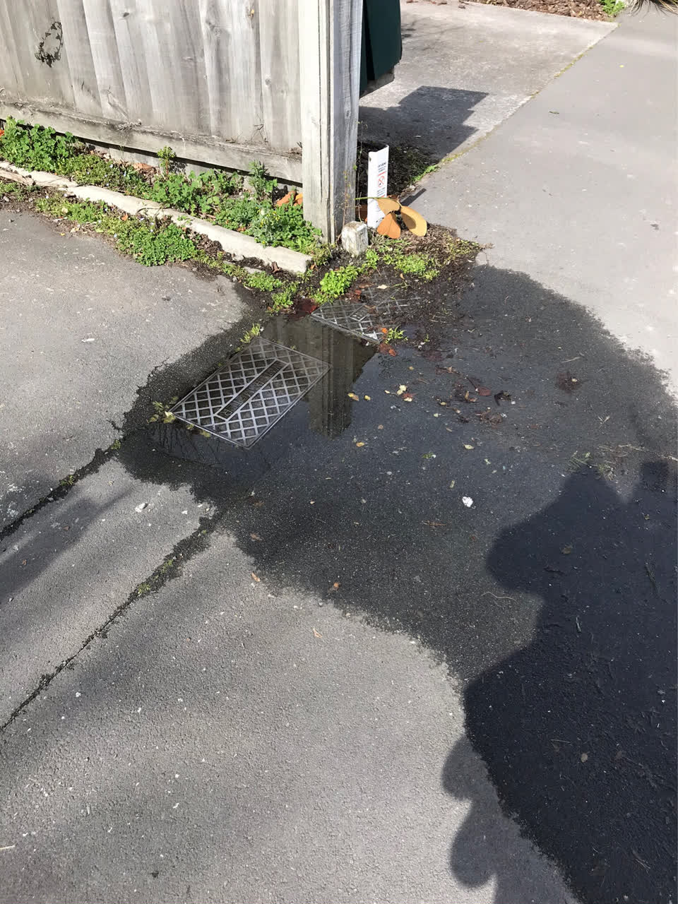 The photograph attached to this water leak report