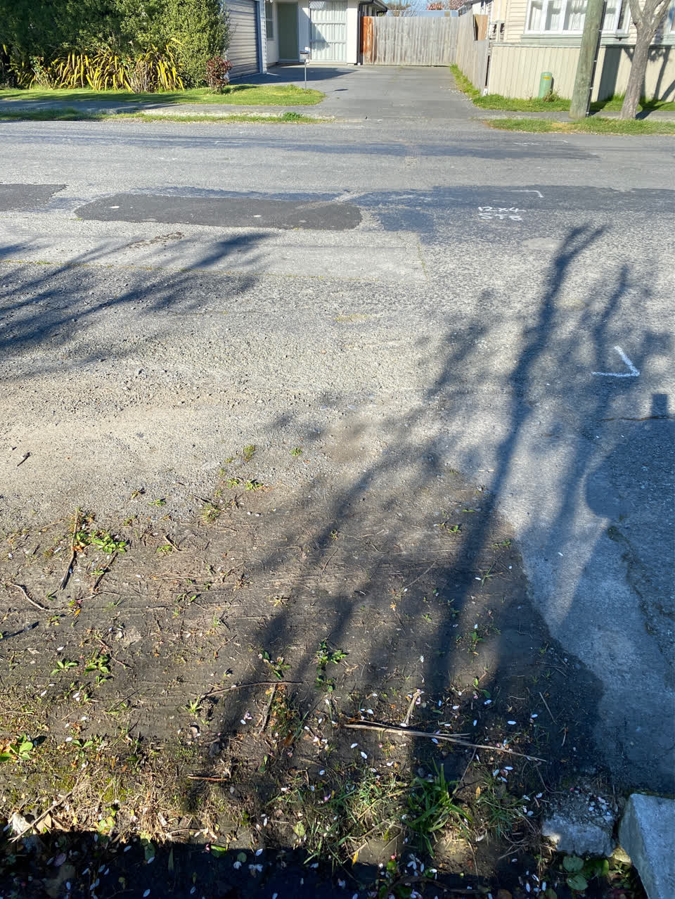 The photograph attached to this damaged road report