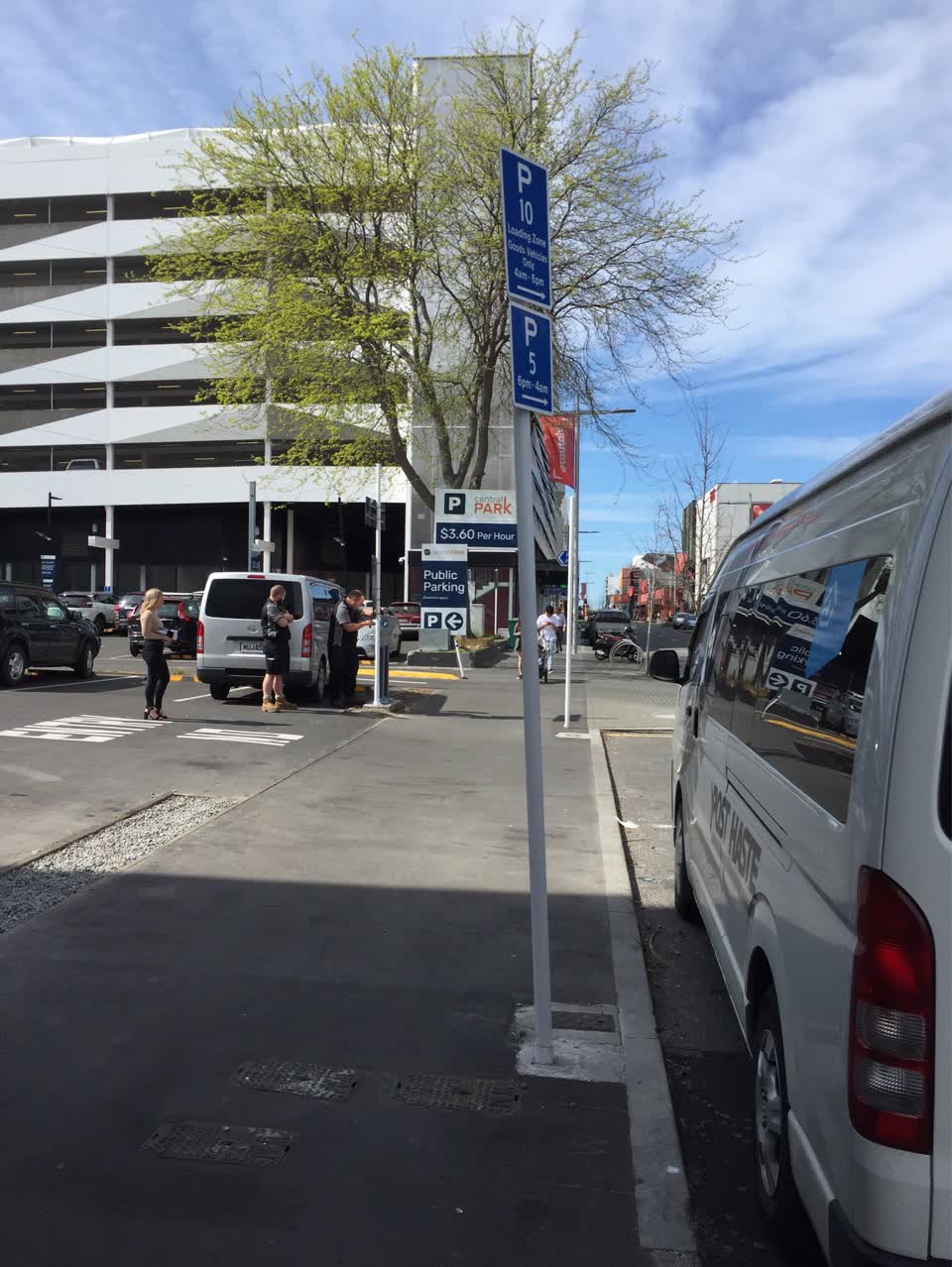 The photograph attached to this poles and signage - general report