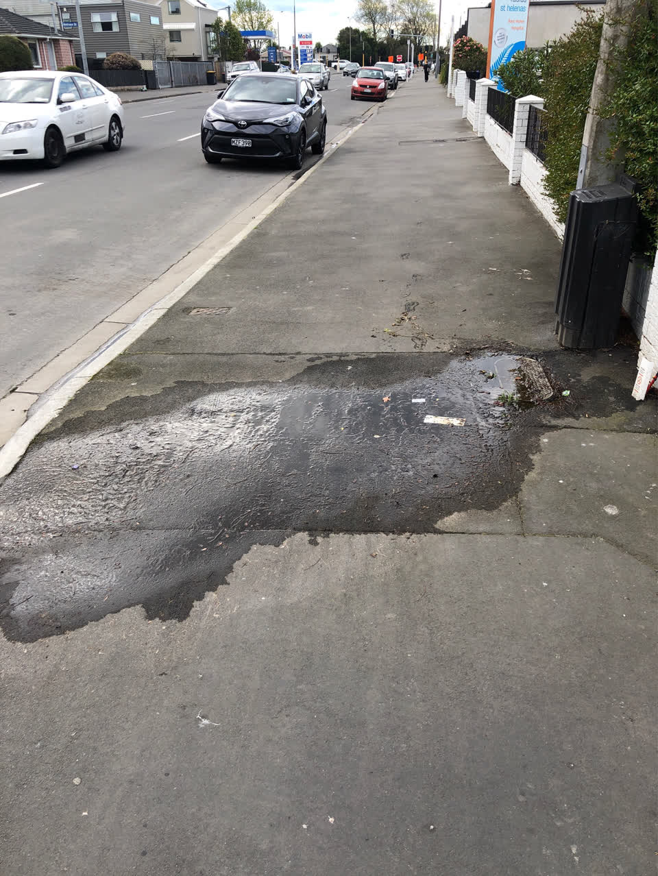 The photograph attached to this water leak report