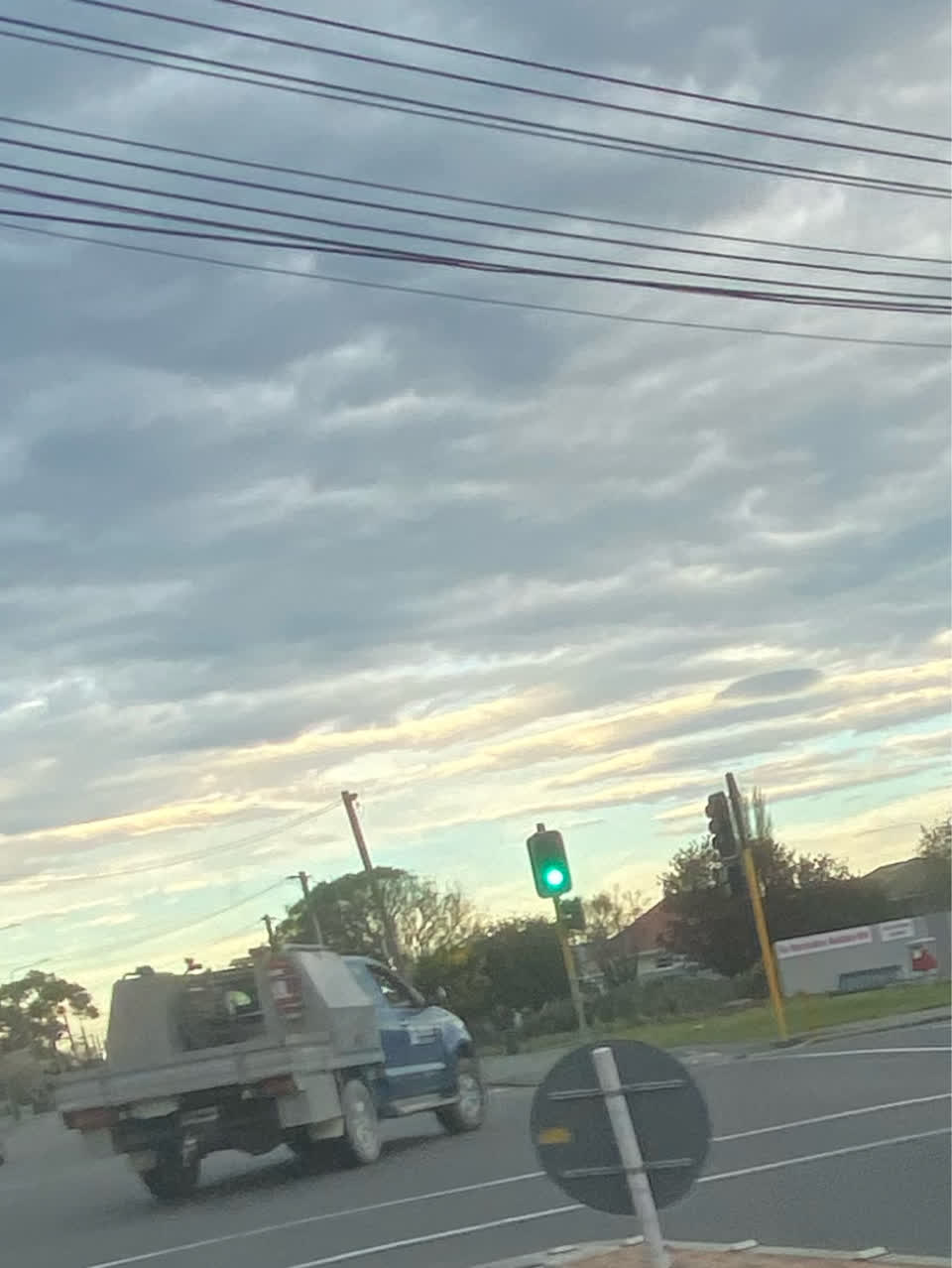 The photograph attached to this road signage report
