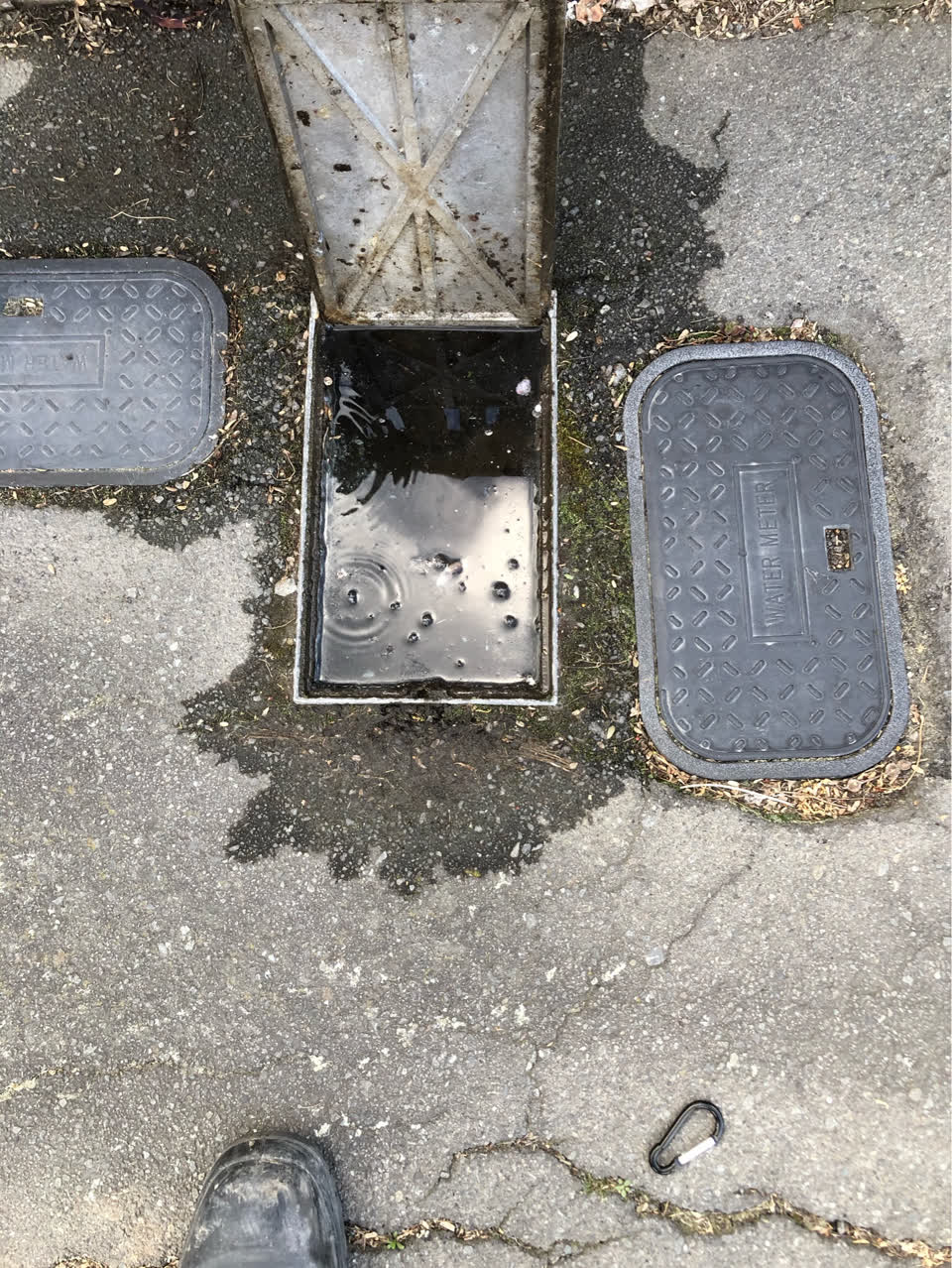 The photograph attached to this water leak report