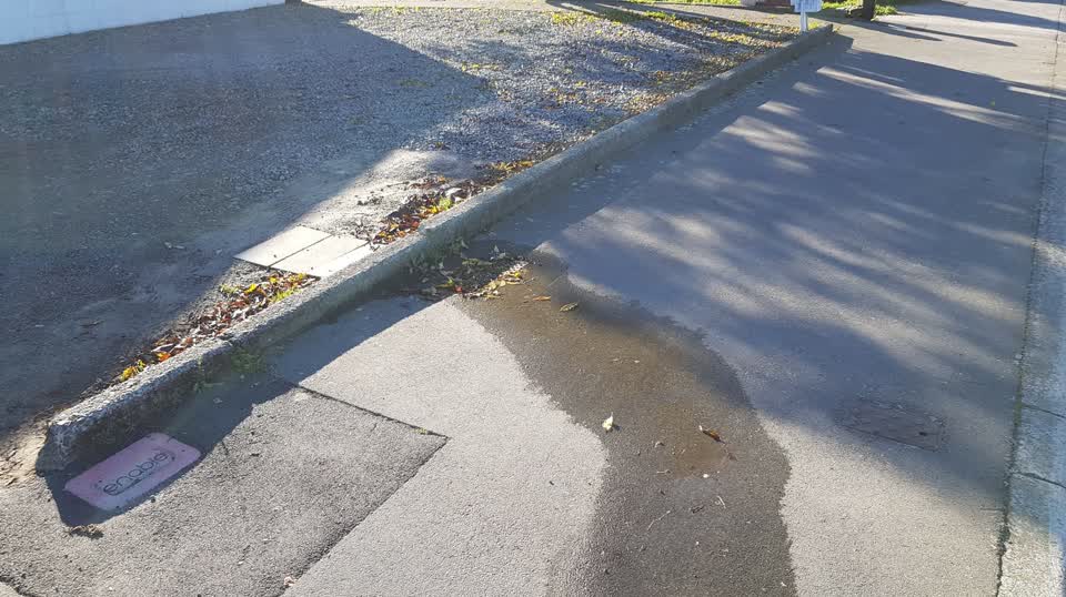 The photograph attached to this water leak report