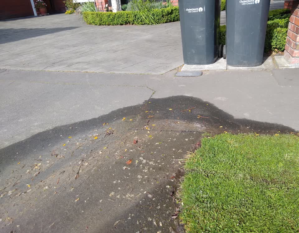 The photograph attached to this water leak report
