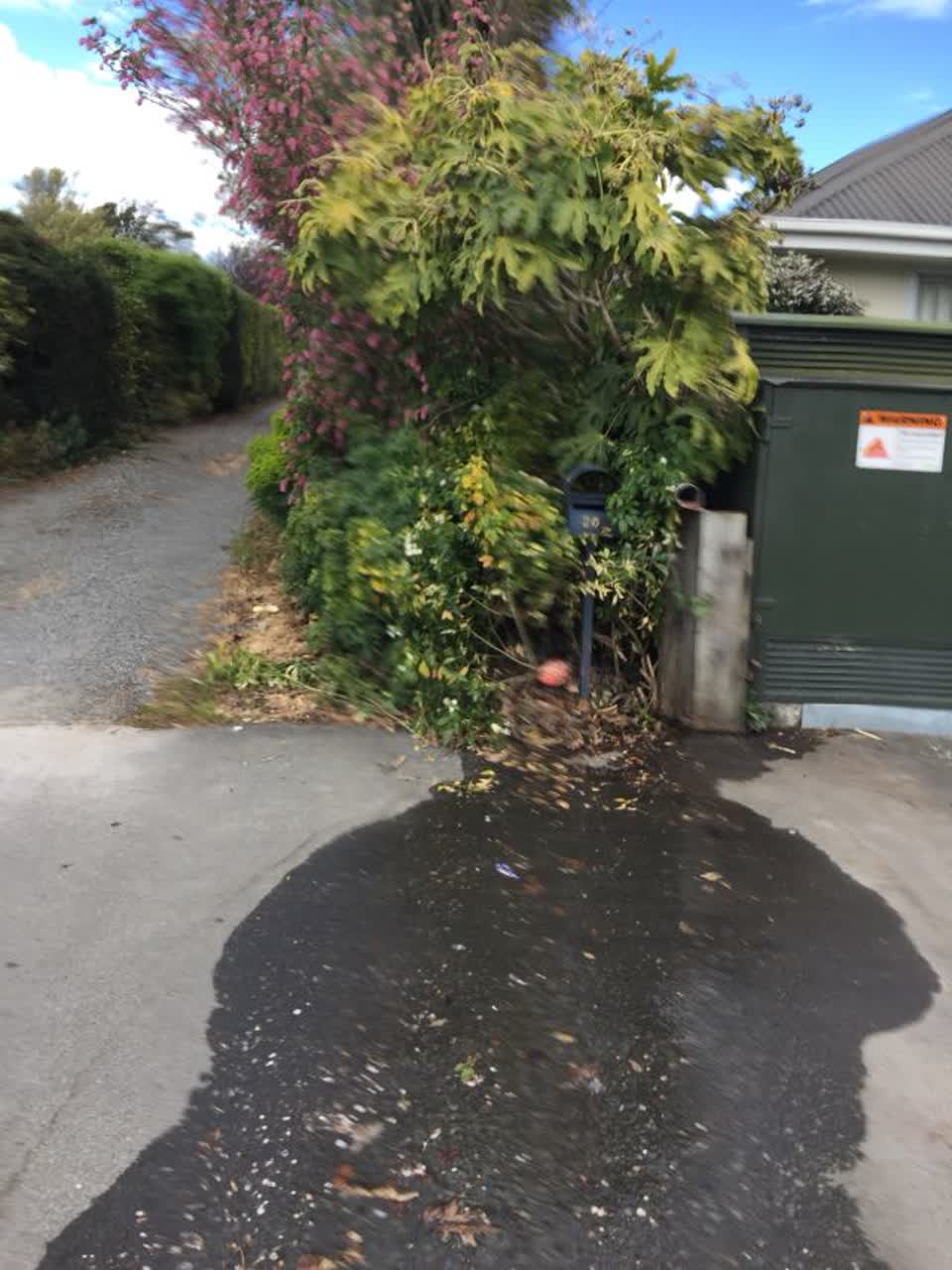 The photograph attached to this water leak report