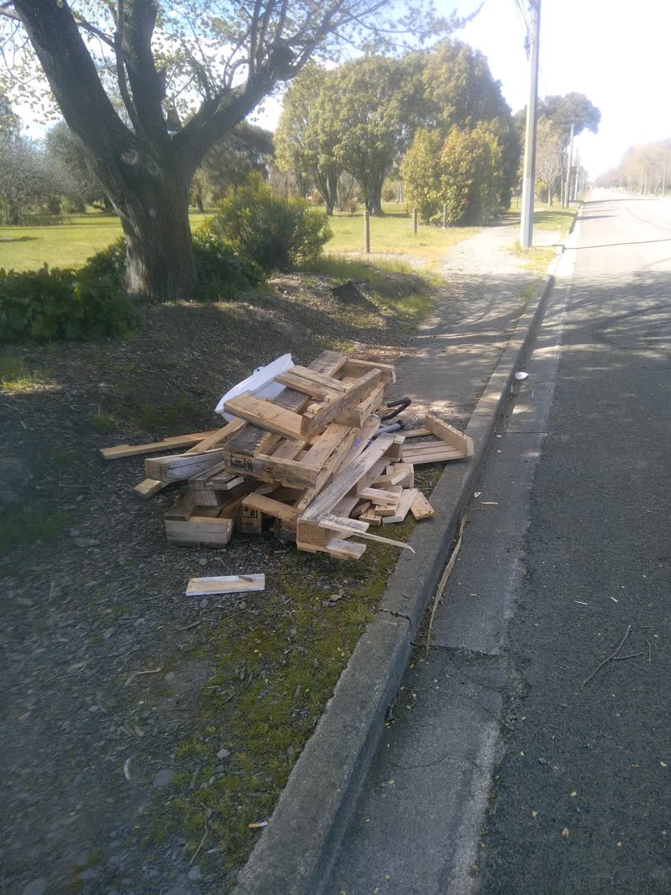 The photograph attached to this dumped rubbish report