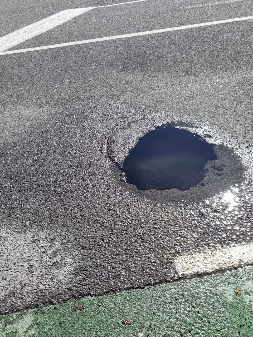 The photograph attached to this water leak report