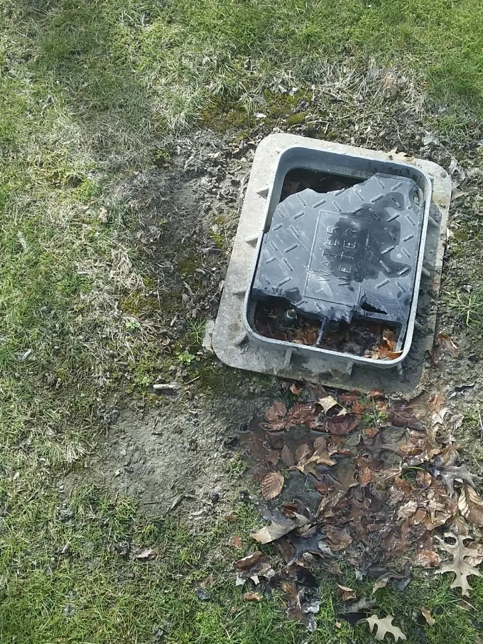 The photograph attached to this water leak report