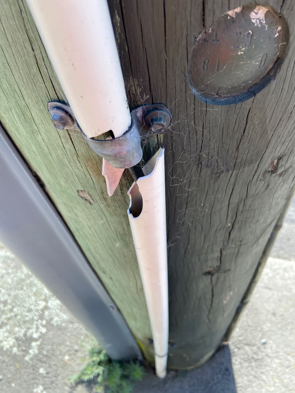 The photograph attached to this vandalism - general report