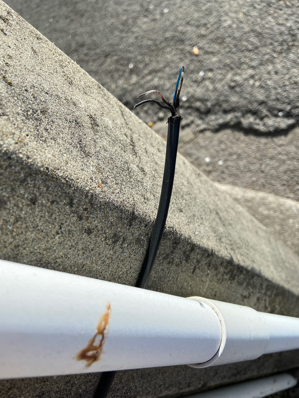 The photograph attached to this poles and signage - general report
