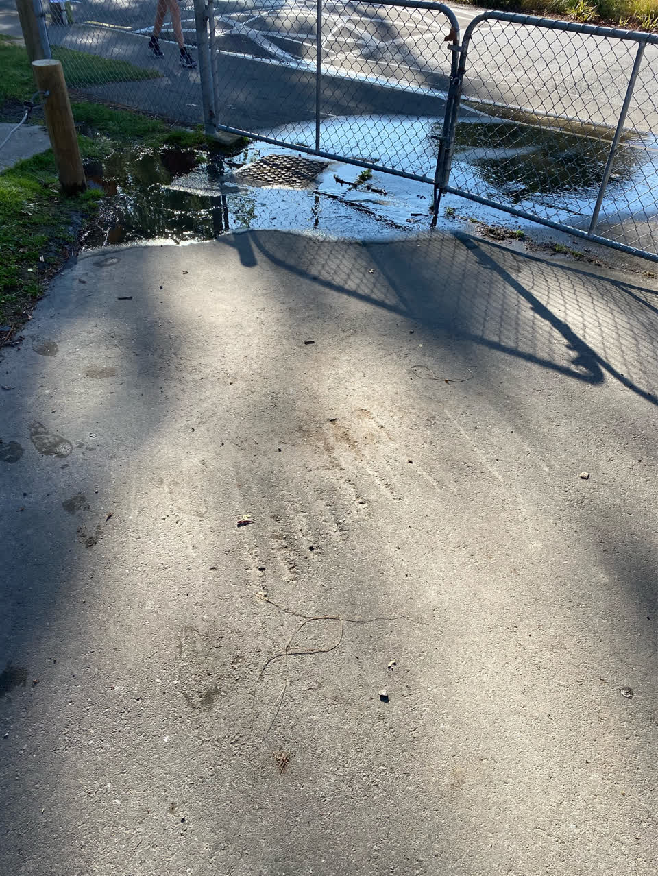 The photograph attached to this water leak report