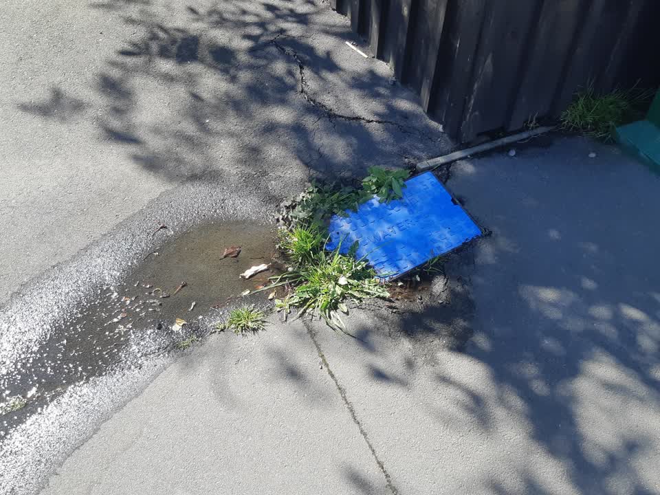 The photograph attached to this water leak report