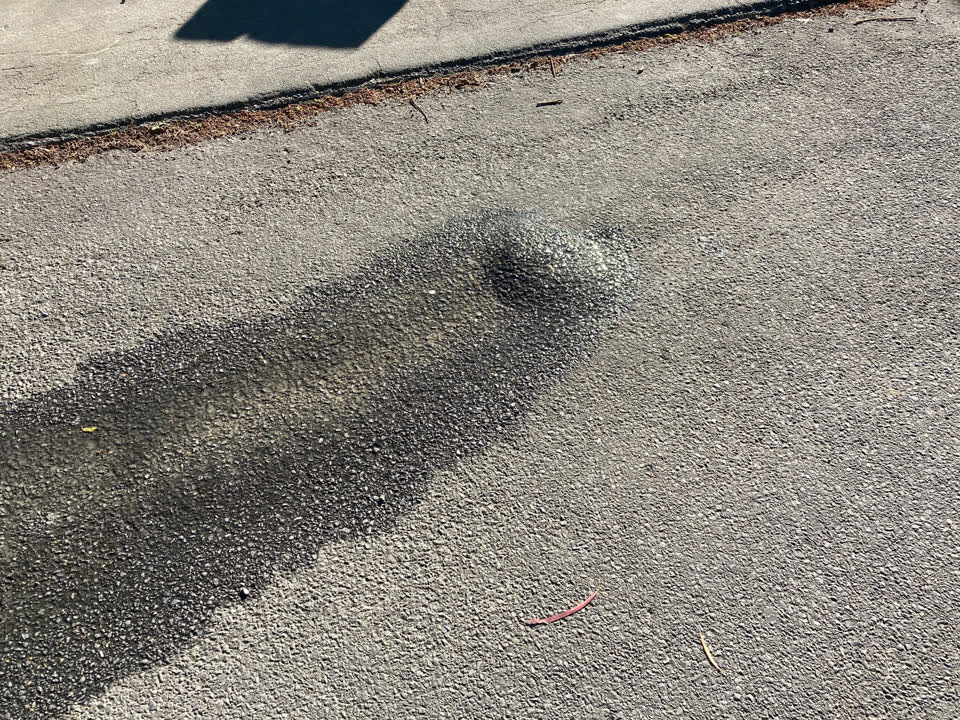 The photograph attached to this water leak report