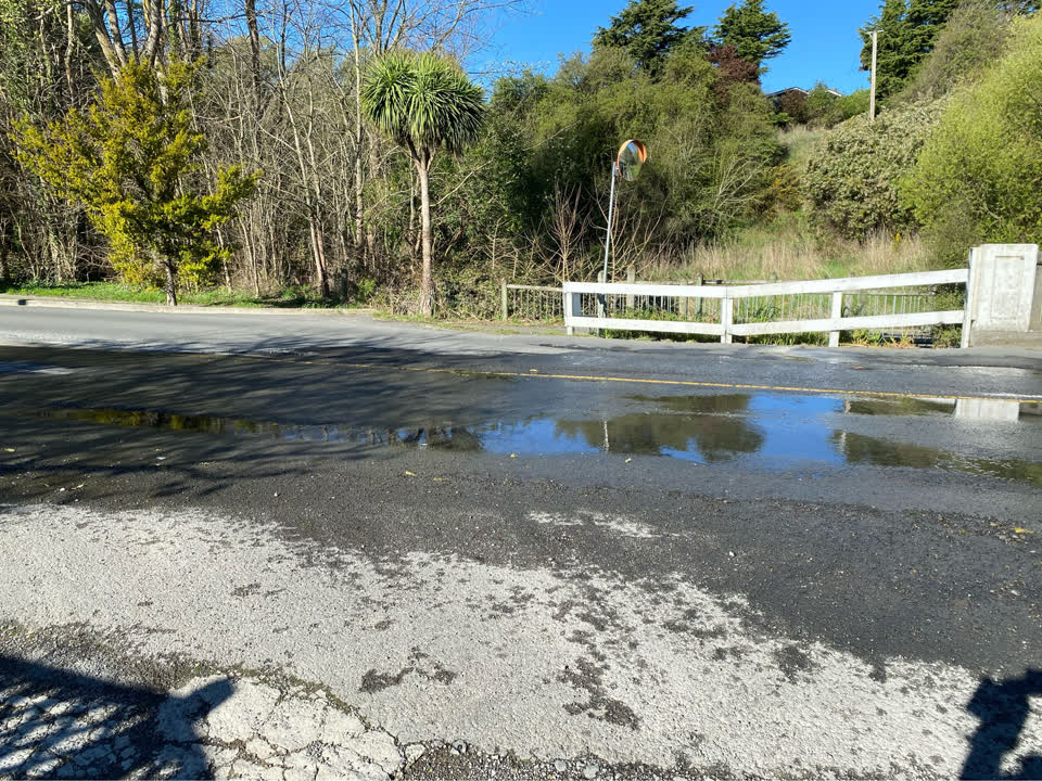 The photograph attached to this water leak report