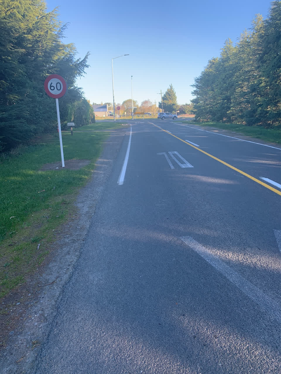 The photograph attached to this road signage report