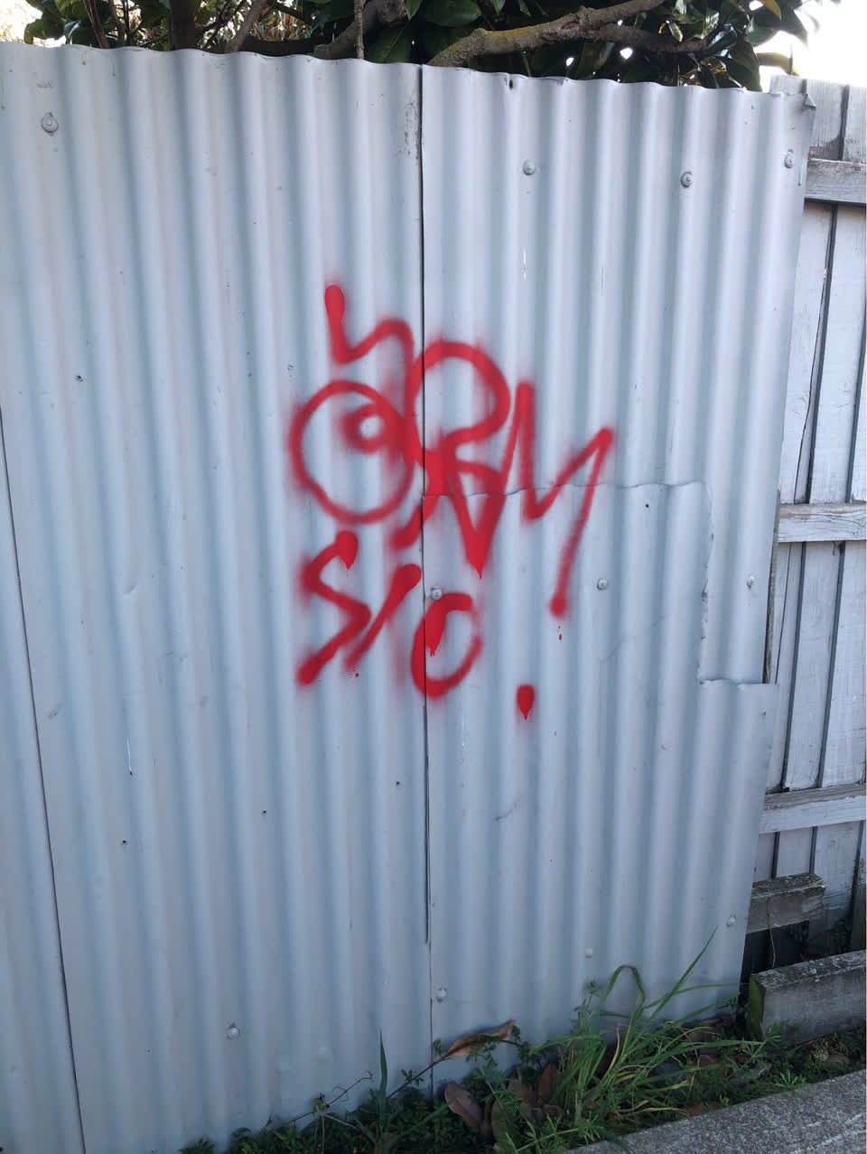 The photograph attached to this graffiti report