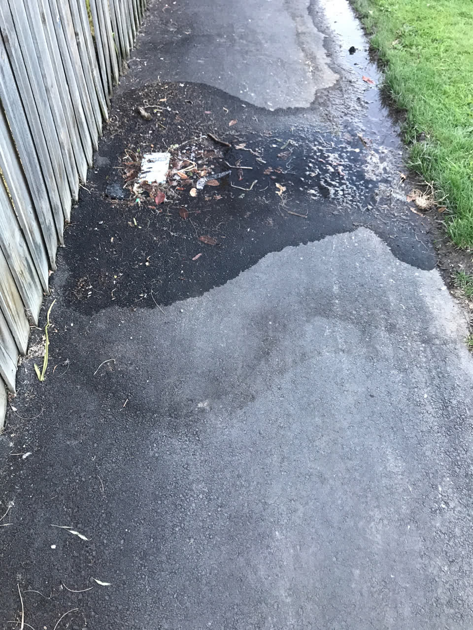 The photograph attached to this water leak report
