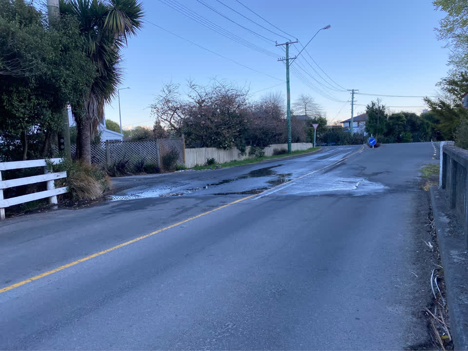 The photograph attached to this water leak report