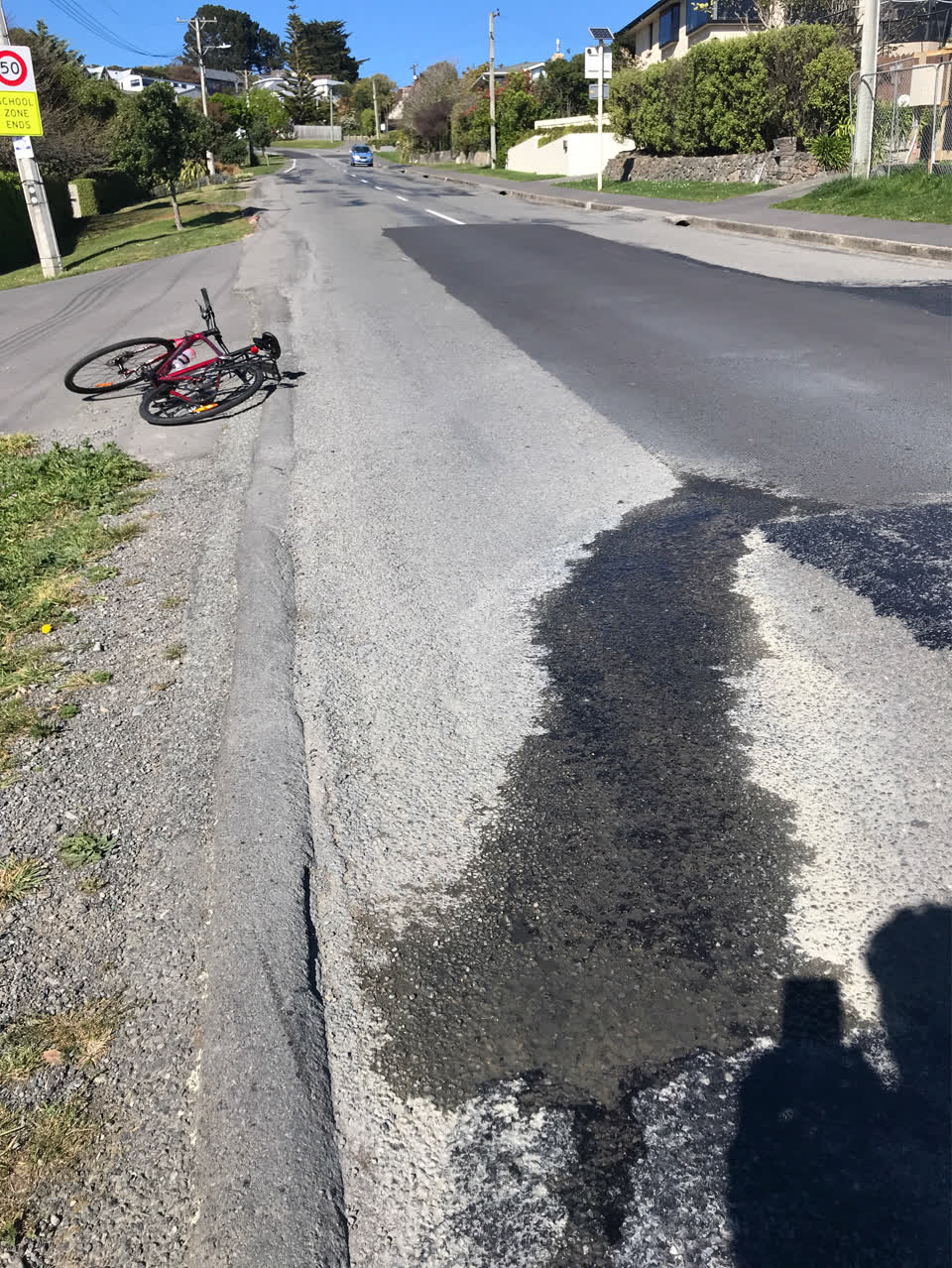 The photograph attached to this water leak report