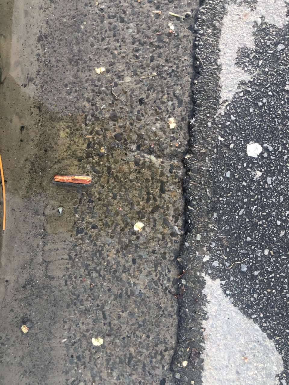 The photograph attached to this water leak report