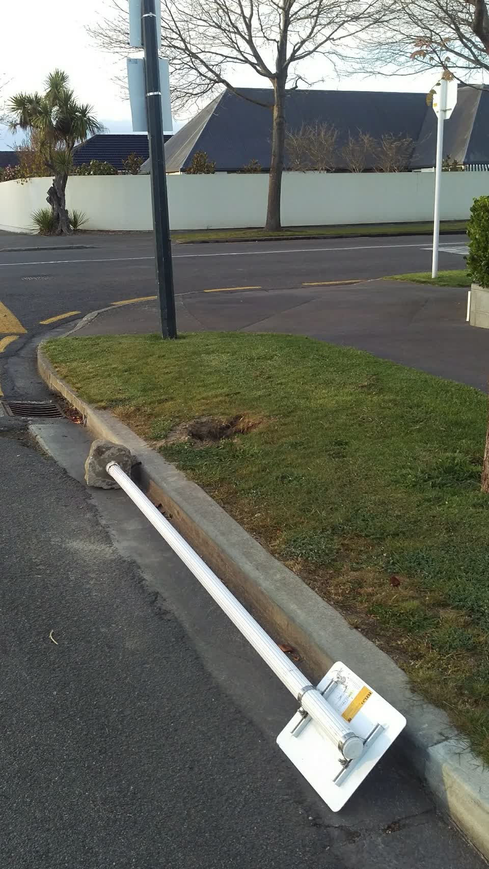 The photograph attached to this poles and signage - general report