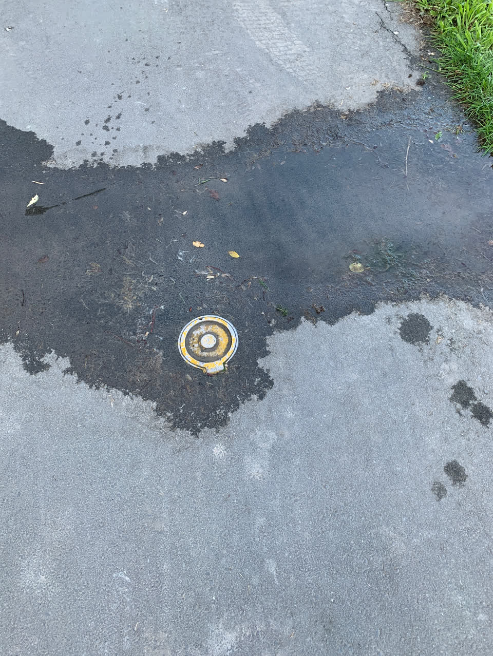 The photograph attached to this water leak report
