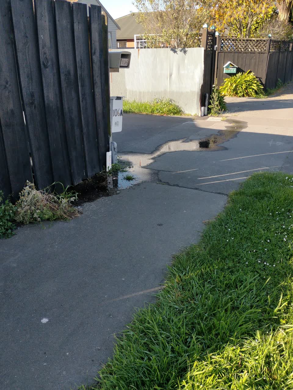 The photograph attached to this water leak report