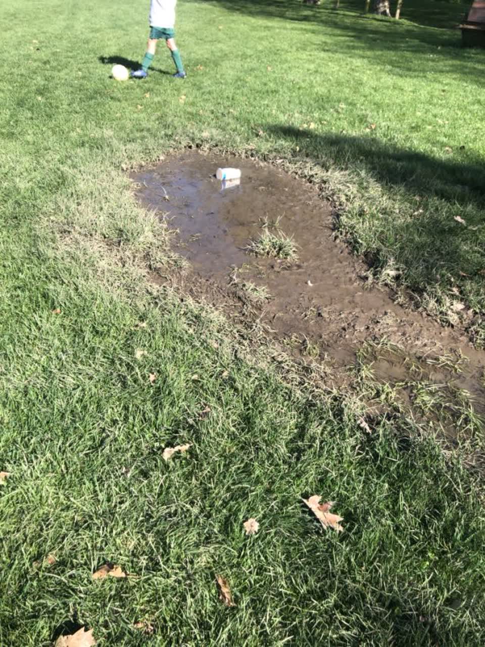 The photograph attached to this flooding report