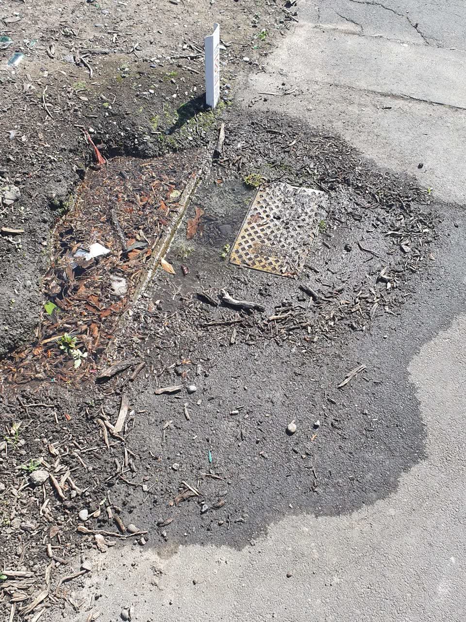 The photograph attached to this water leak report