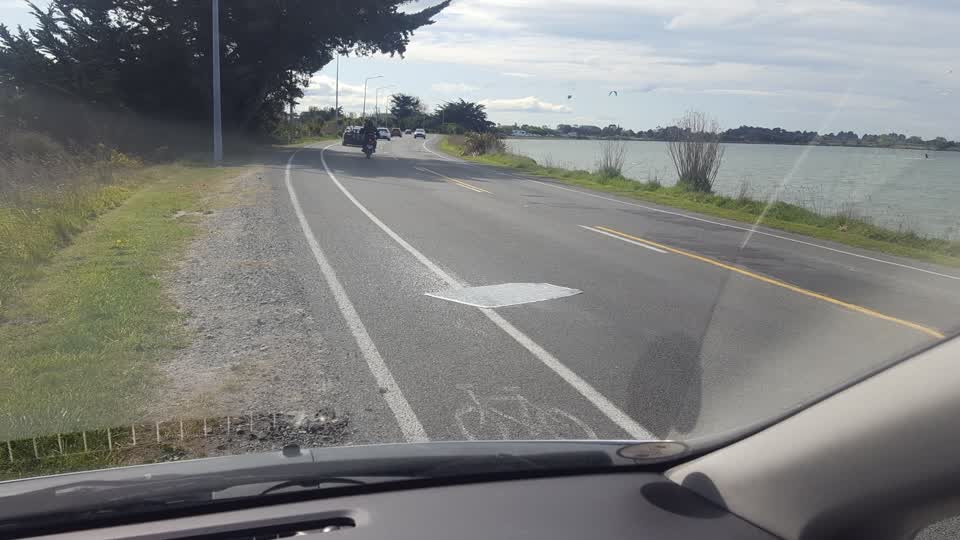 The photograph attached to this road blockage report