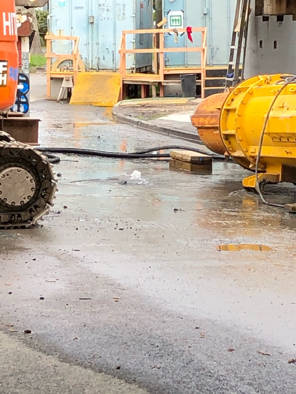 The photograph attached to this water leak report