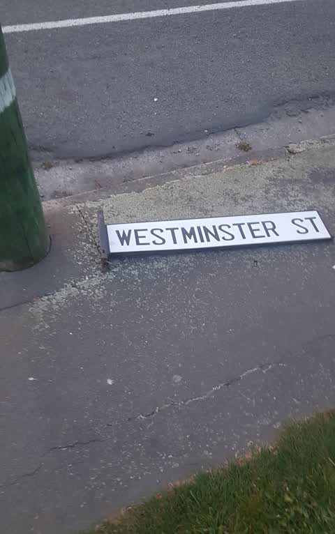 Damaged Street Sign, a report photo