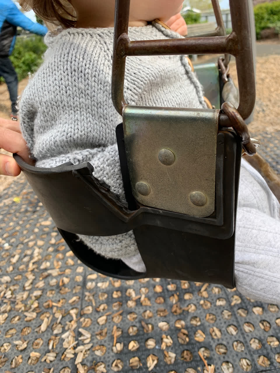 The photograph attached to this playground equipment report