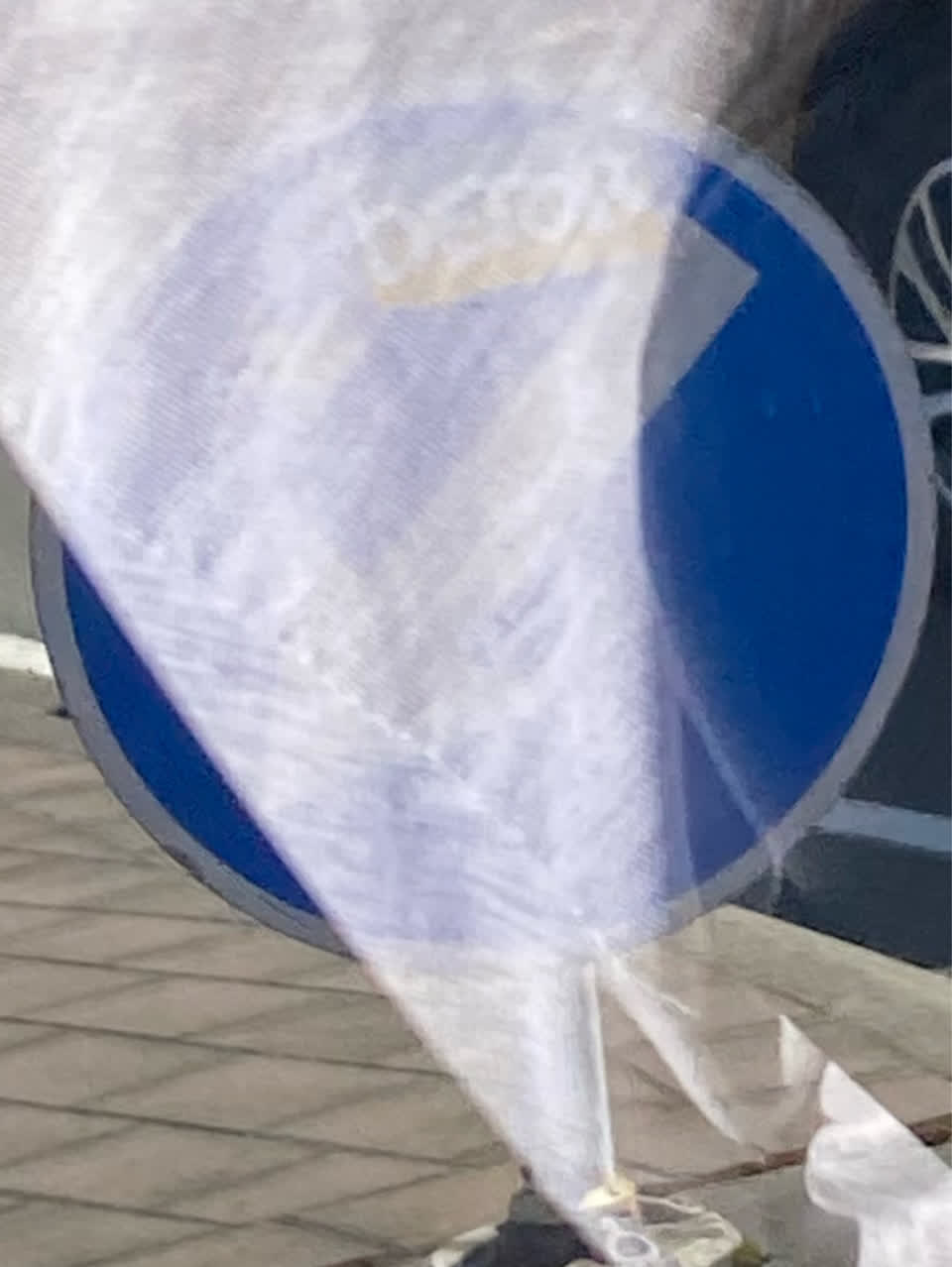The photograph attached to this graffiti - signage report
